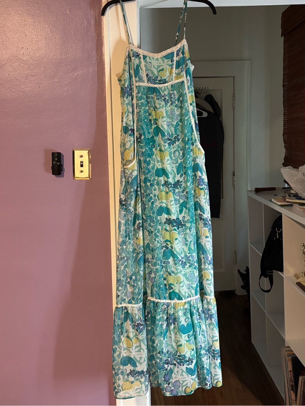 Jessica Simpson floral maxi dress with pockets- size S